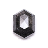 1.32 CT, 8.2 X 5.5 MM | Salt And Pepper Hexagon Cut Diamond - Minimal Carbon