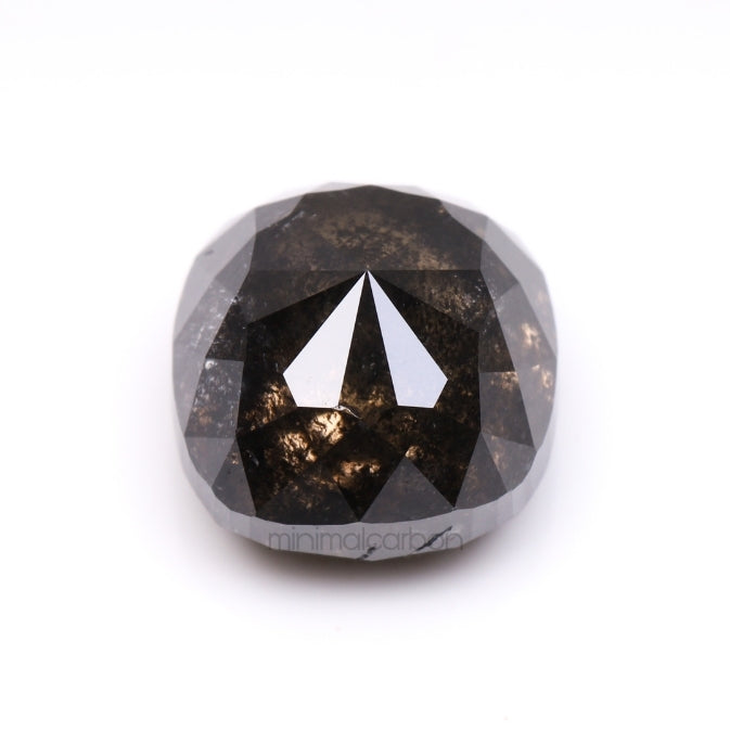 2.57 CT, 7.1 X 6.9 MM | Salt And Pepper Cushion Cut Diamond