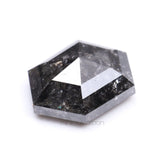 1.67 CT, 8.5 X 6.6 MM | Salt And Pepper Hexagon Cut Diamond