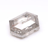 1.12 CT, 7.6 X 5.3 MM | Salt And Pepper Hexagon Cut Diamond - Minimal Carbon