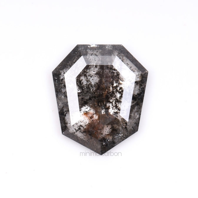 1.61 CT, 9.5 X 8.3 MM | Salt And Pepper Shield Cut Diamond