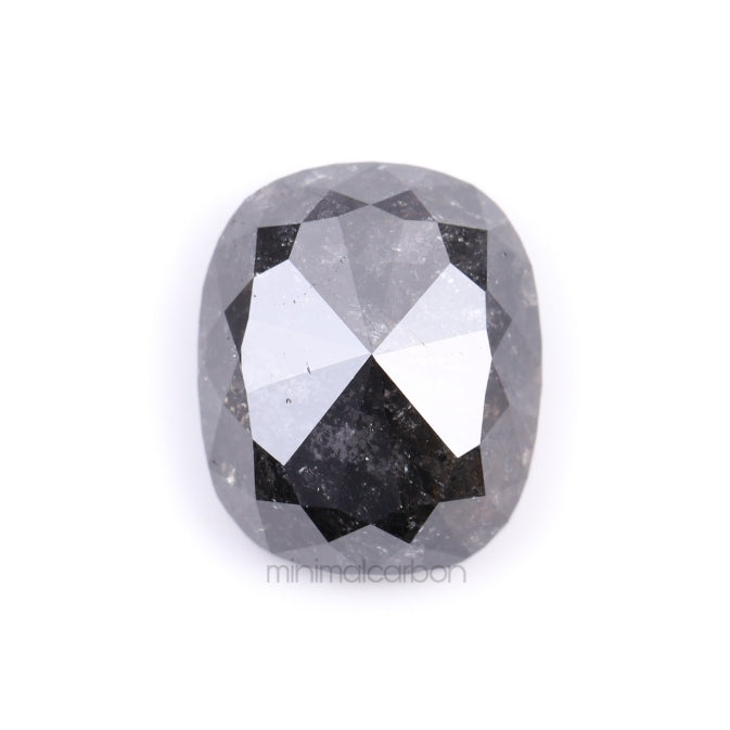 3.01 CT, 9.3 X 7.8 MM | Salt And Pepper Cushion Cut Diamond