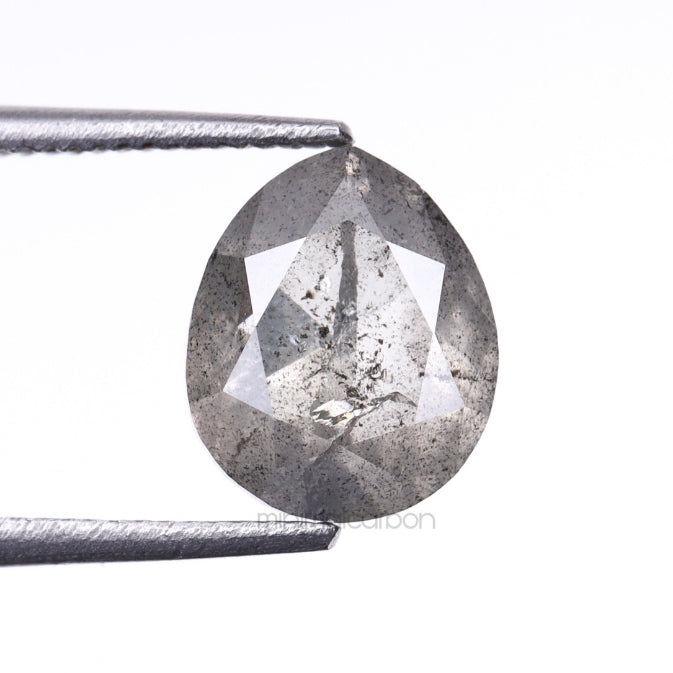 1.73 CT, 7.5 X 6.3 MM | Salt And Pepper Pear Cut Diamond