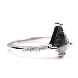 Kite Salt And Pepper Diamond Ring - Minimal Carbon