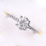 Load image into Gallery viewer, Solitaire Pave Ring
