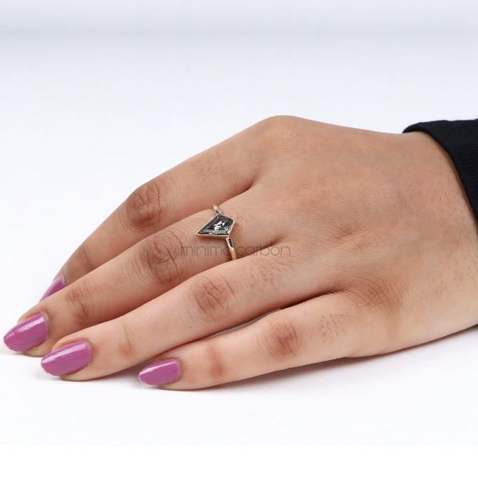 Kite Salt And Pepper Diamond Ring