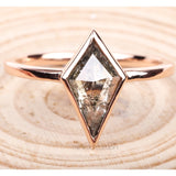 Kite Salt And Pepper Diamond Ring - Minimal Carbon