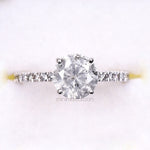 Load image into Gallery viewer, Solitaire Pave Ring
