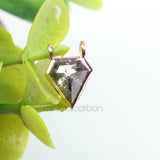 Pentagon Salt And Pepper Diamond Pendant Minimalist Pendant - Minimal Carbon