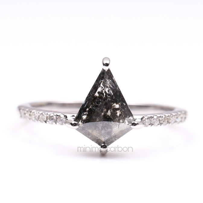 Kite Salt And Pepper Diamond Ring