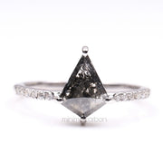Kite Salt And Pepper Diamond Ring - Minimal Carbon