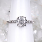 Load image into Gallery viewer, Solitaire Pave Ring
