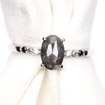 Load image into Gallery viewer, Oval Salt And Pepper Diamond Ring
