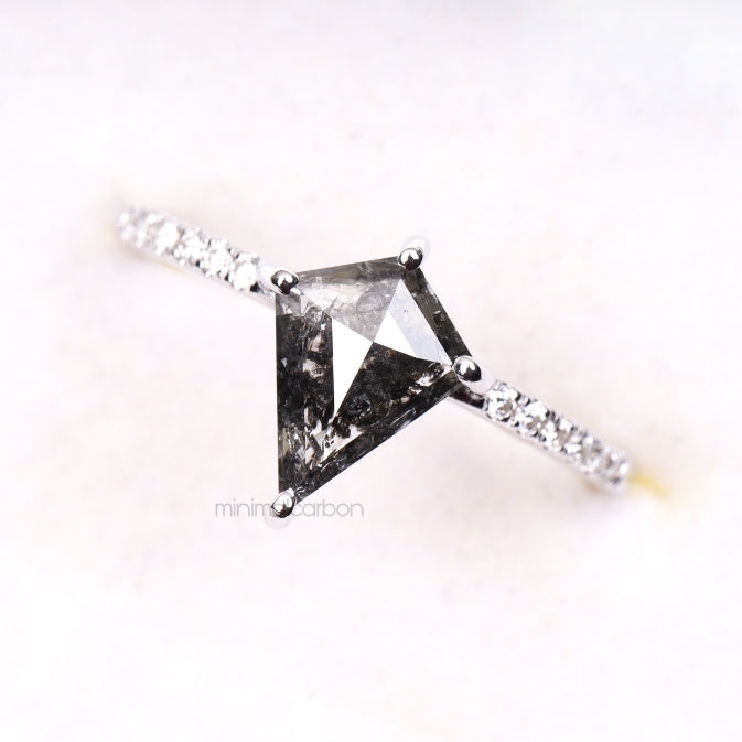 Kite Salt And Pepper Diamond Ring