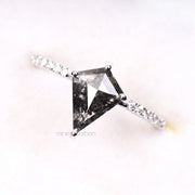 Kite Salt And Pepper Diamond Ring - Minimal Carbon