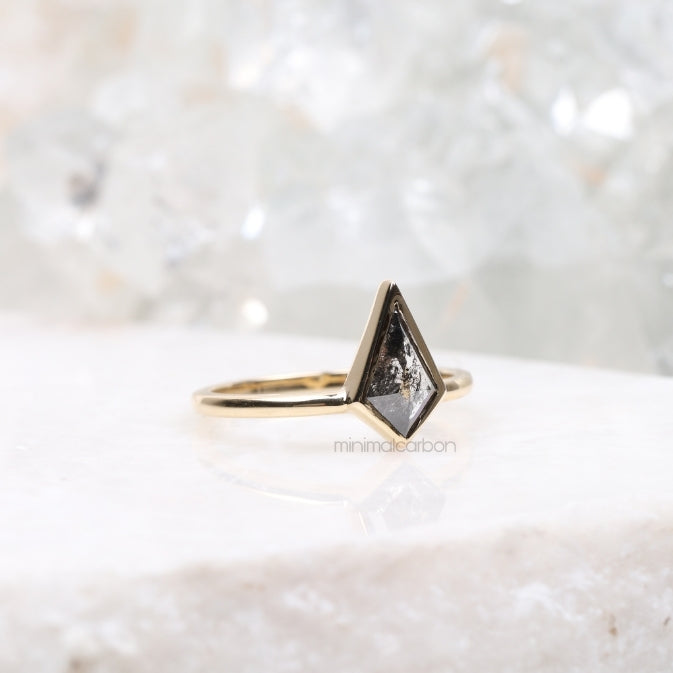 Kite Salt And Pepper Diamond Ring - Minimal Carbon
