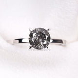 Diamond Solitaire Ring 4 Prong Ring - Minimal Carbon