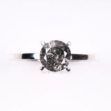 Diamond Solitaire Ring 4 Prong Ring - Minimal Carbon