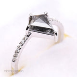 Kite Salt And Pepper Diamond Ring - Minimal Carbon