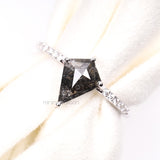 Kite Salt And Pepper Diamond Ring - Minimal Carbon