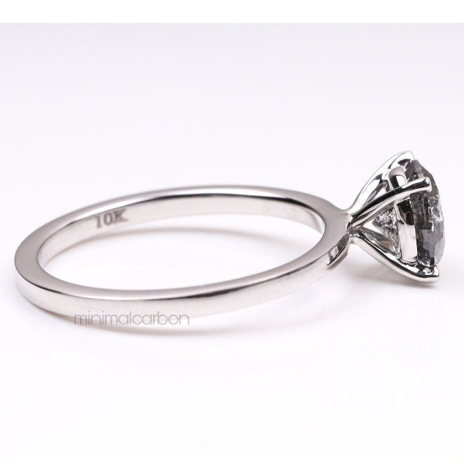 Diamond Solitaire Ring 4 Prong Ring - Minimal Carbon
