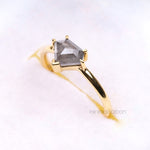 Load image into Gallery viewer, Greyish Pentagon Salt And Pepper Diamond Ring
