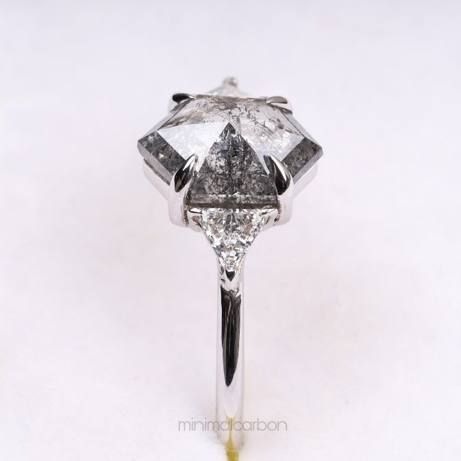 salt and pepper diamond ring