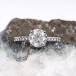 Load image into Gallery viewer, Solitaire Pave Ring
