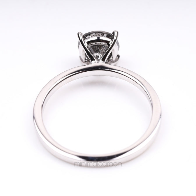 Diamond Solitaire Ring 4 Prong Ring - Minimal Carbon