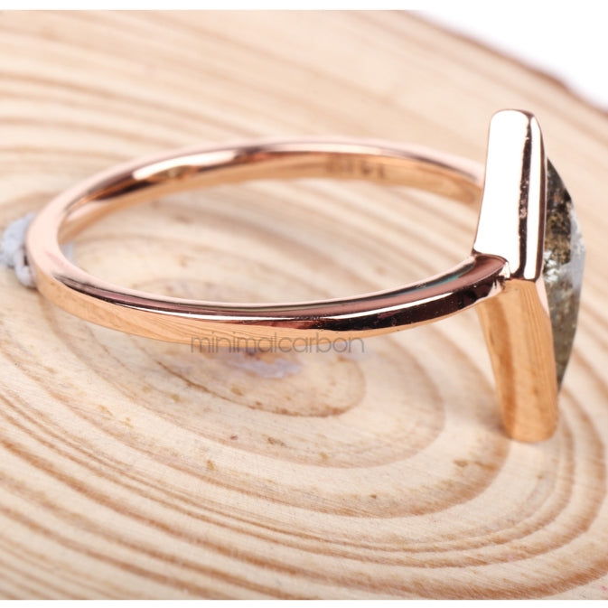 Kite Salt And Pepper Diamond Ring - Minimal Carbon