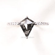Kite Salt And Pepper Diamond Ring - Minimal Carbon