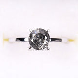 Diamond Solitaire Ring 4 Prong Ring - Minimal Carbon