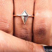 Kite Salt And Pepper Diamond Ring - Minimal Carbon