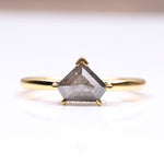 Load image into Gallery viewer, Greyish Pentagon Salt And Pepper Diamond Ring
