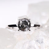 Diamond Solitaire Ring 4 Prong Ring - Minimal Carbon
