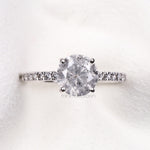 Load image into Gallery viewer, Solitaire Pave Ring
