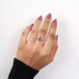 Kite Salt And Pepper Diamond Ring - Minimal Carbon