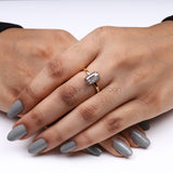 Emerald Cut Salt And Pepper Diamond Ring - Minimal Carbon