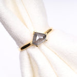 Load image into Gallery viewer, Greyish Pentagon Salt And Pepper Diamond Ring
