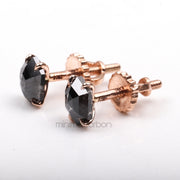 Hexagon Stud Earrings - Minimal Carbon