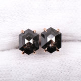 Hexagon Stud Earrings - Minimal Carbon
