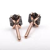 Hexagon Stud Earrings - Minimal Carbon
