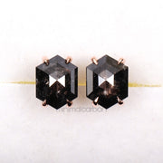 Hexagon Stud Earrings - Minimal Carbon