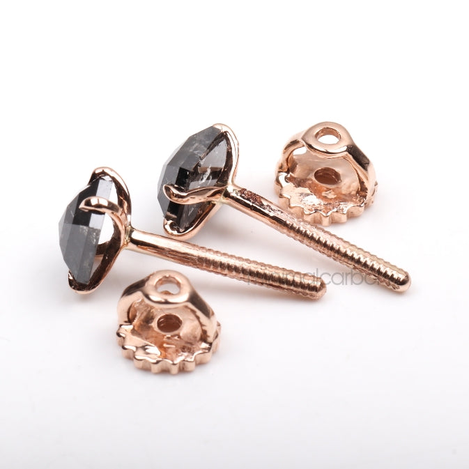 Hexagon Stud Earrings - Minimal Carbon