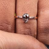 Pear Salt And Pepper Diamond Ring Ombre Diamond Ring - Minimal Carbon