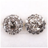 Cluster Earrings Halo Earrings - Minimal Carbon
