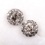 Cluster Earrings Halo Earrings - Minimal Carbon