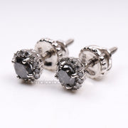 Cluster Earrings Halo Earrings - Minimal Carbon