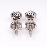 Cluster Earrings Halo Earrings - Minimal Carbon