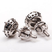 Cluster Earrings Halo Earrings - Minimal Carbon